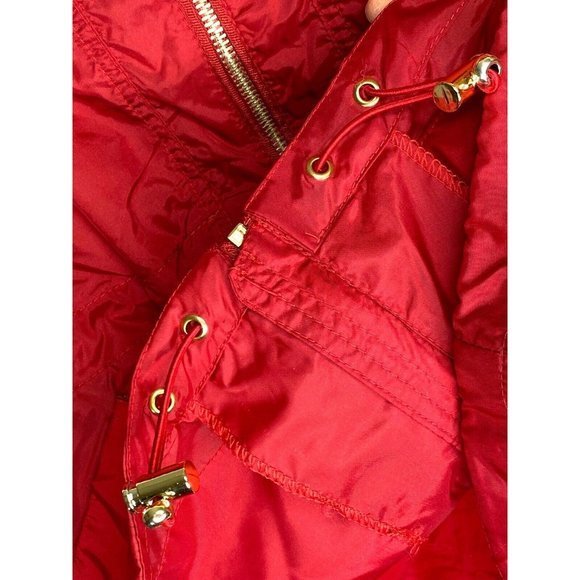 Snobbish Collection Red Lightweight Jacket.  Zip off hood Wind Breaker Rain LG‎ - Picture 5 of 12